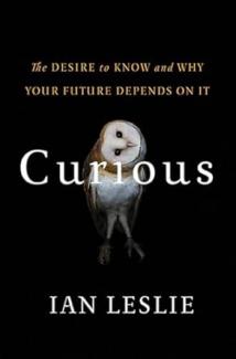 Black book cover with owl. Book title 'Curious' by author Ian Leslie